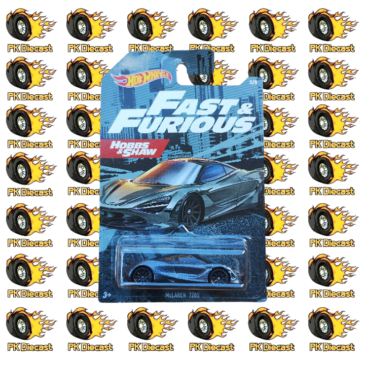 Hot Wheels 1:64 Fast & Furious Hobbs & Shaw McLaren 720s 3/5 *Damaged Card*