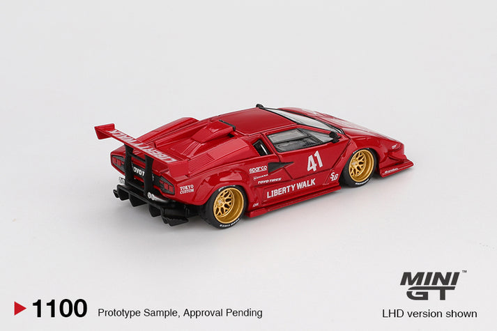 Mini GT 1:64 Lamborghini Countach LB-WORKS Red LHD #1100
