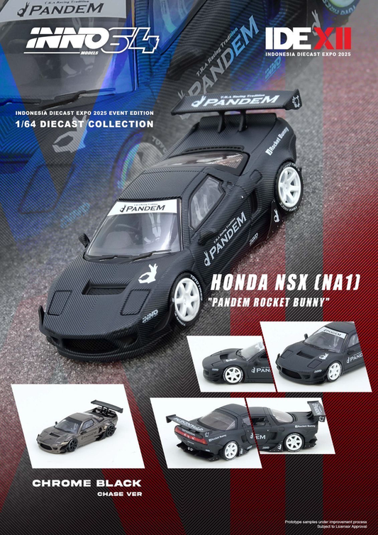 Inno64 Honda NSX (NA1) “Pandem Rocket Bunny” Black Carbon IDE-XII 2025 Indonesia Diecast Expo