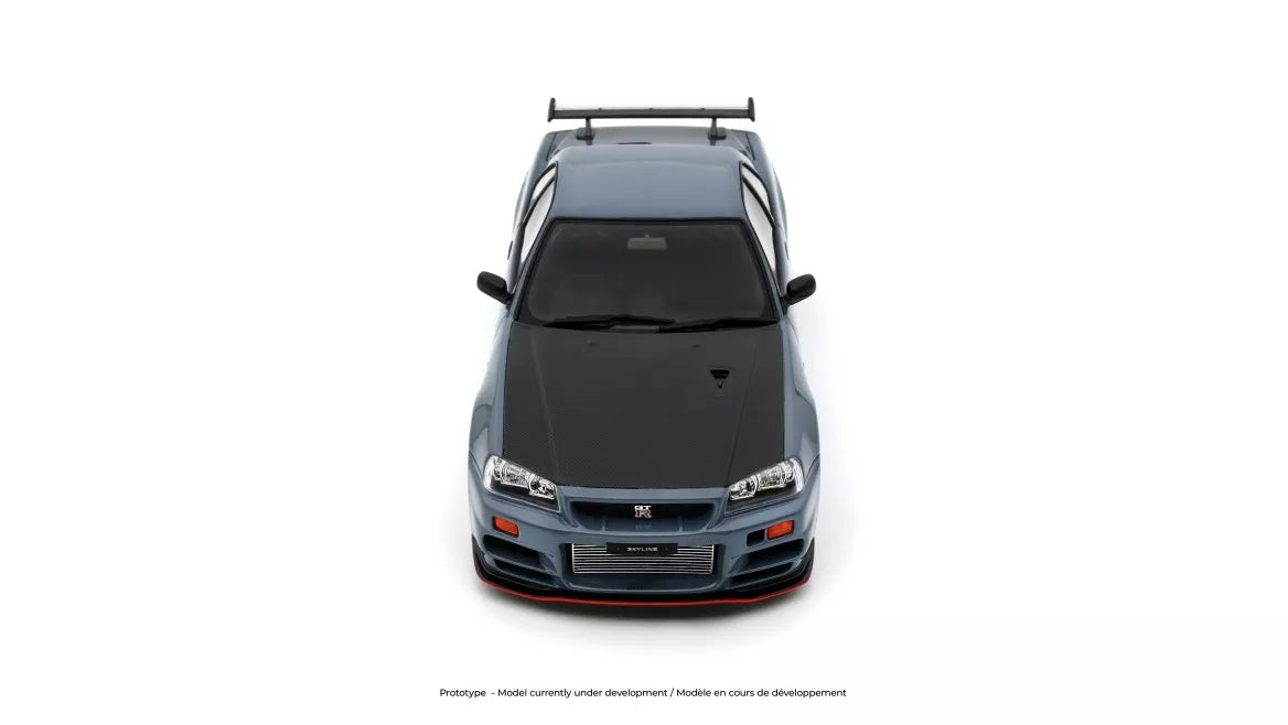 Ottomobile 1:18 2025 Nissan Skyline GT-R (BNR34) with body kit *Resin Series* Stealth Grey OT1238