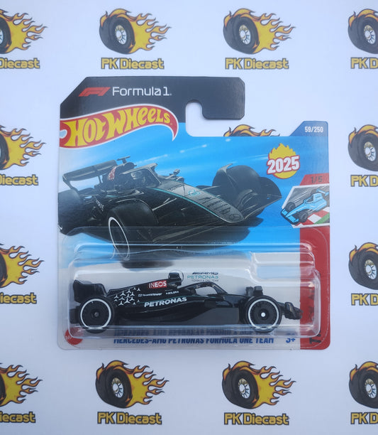 Hot Wheels 2025 Mercedes AMG Petronas Formula One Team Short Card
