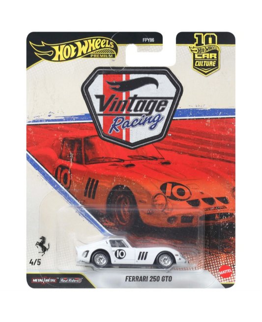 Hot Wheels 2026 1:64 Premium Ferrari 250 GTO Car Culture Vintage Racing 4/5