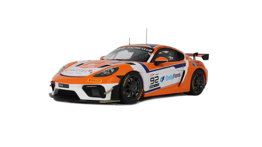 Ottomobile 1:18 2024 Porsche 718 Cayman GT4 RS Clubsport #92 E.Hayerdahl/N.Maloy GT4 European Series *Resin Series* Orange/White OT1235
