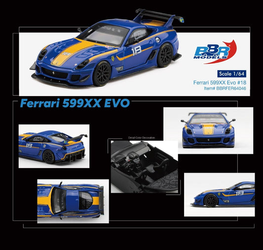 BBR Models 1:64 Ferrari 599XX Evo #18 BBRFER64046