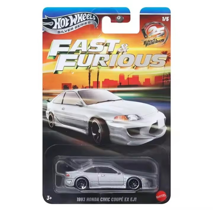 Hot Wheels 1:64 Silver Series Fast & Furious Silver Bodies Set of 5