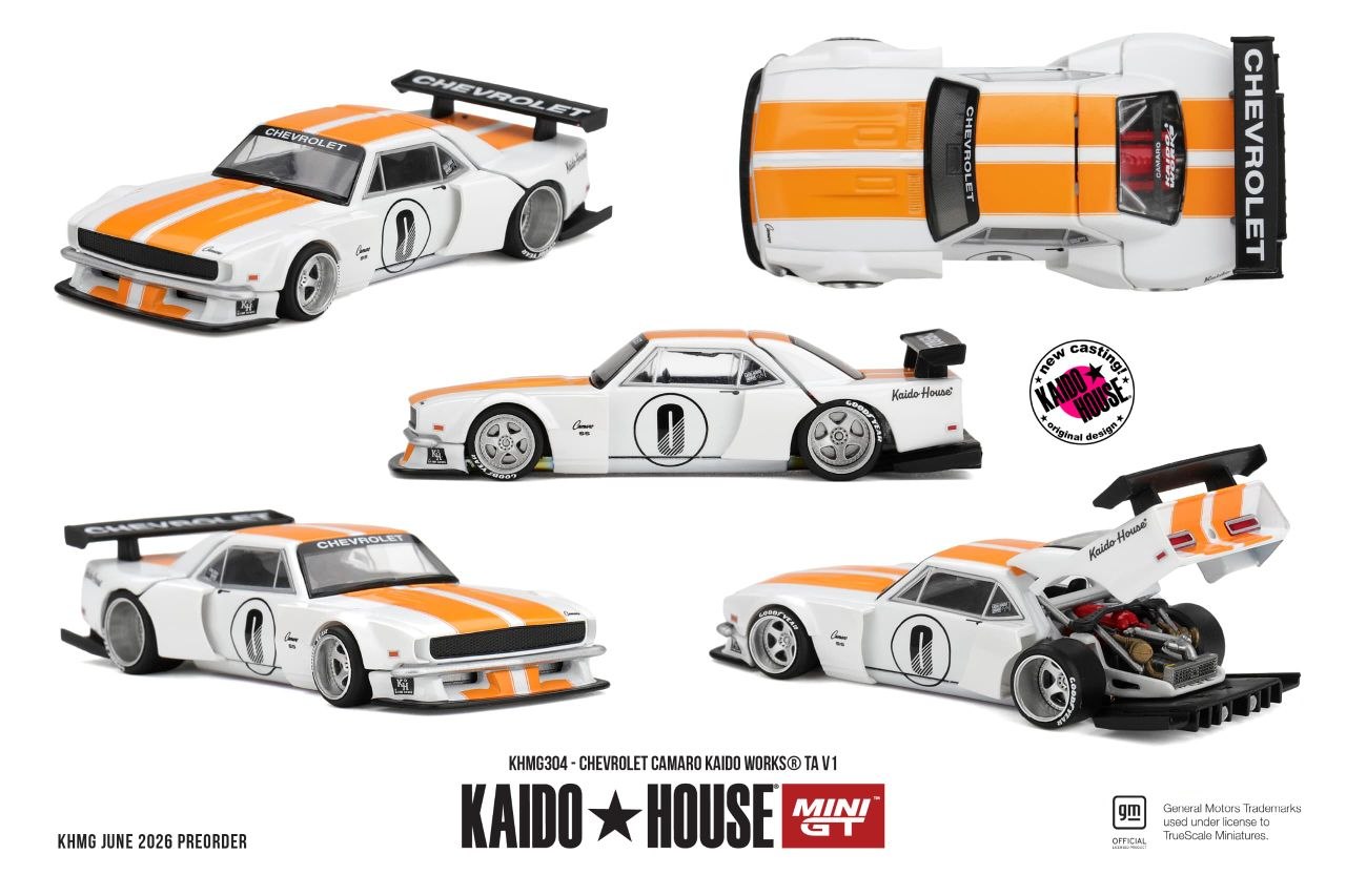 Kaido House x Mini GT 1:64 Chevrolet Camaro KAIDO WORKS TA V1 #304