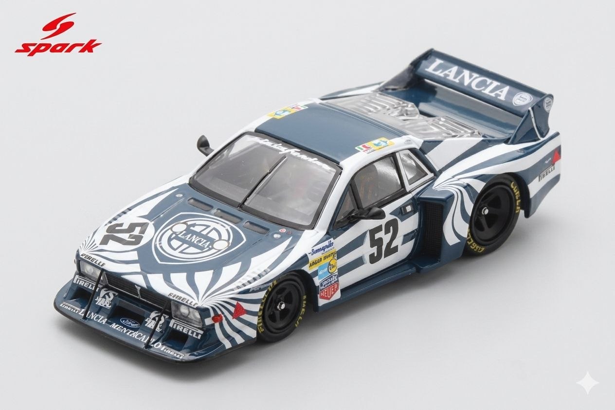 Spark Models 1:64 1980 Lancia Beta Montecarlo Turbo #52 G.Brancatelli/P.Ghinzani/M. Alen Le Mans 24H White/Blue