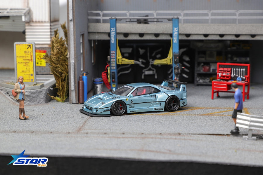 Star Model 1:64 Ferrari F40 LB-Works Wide-Body Modified Blue