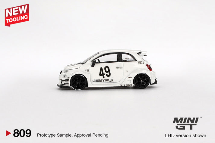 Mini GT 1:64 LB-WORKS x Abas Works ABARTH 595 Gara White MGT00809-L