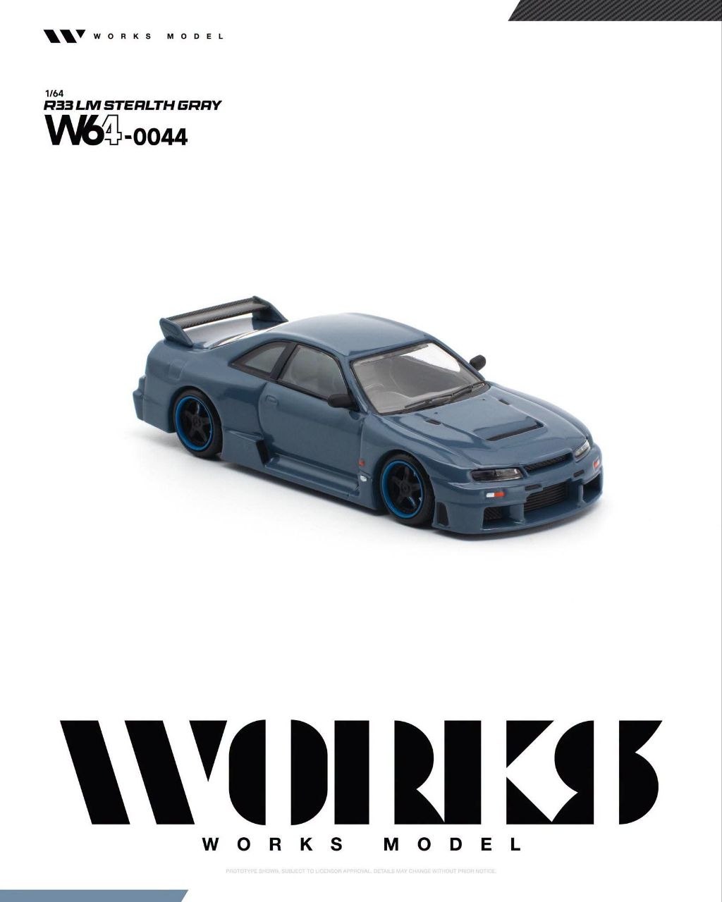 Works Model 1:64 R33 LM Stealth Grey