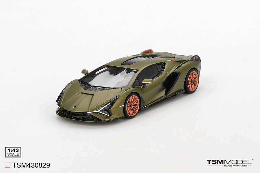 TSM True Scale Miniatures 1:43 Lamborghini Sian FKP 37 Verde Gea Matt Green TSM430829