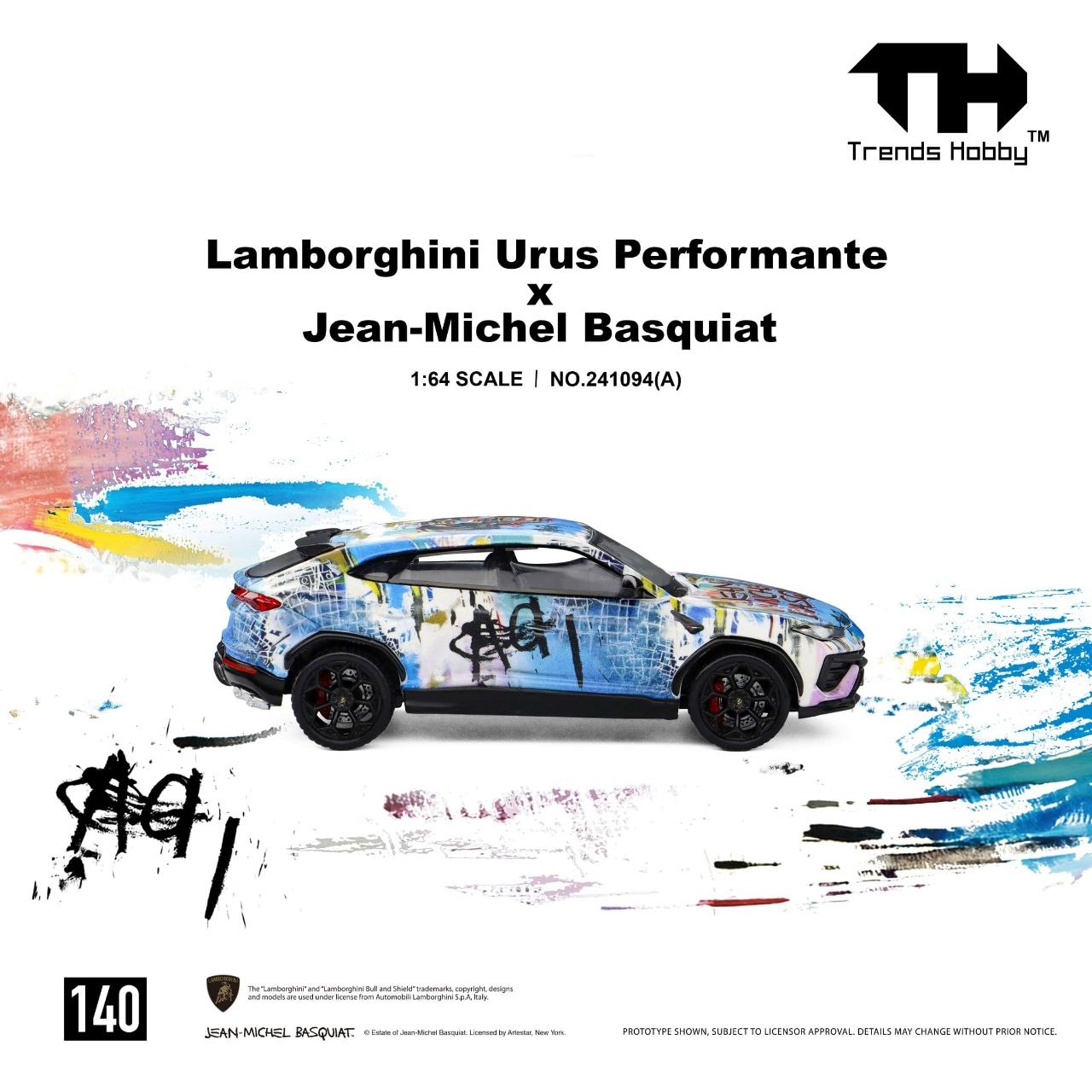 Trends Hobby 1:64 Lamborghini Urus Performance x Jean-Michel Basquiat