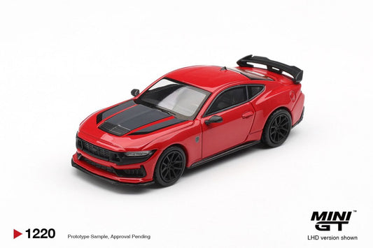 Mini GT 1:64 Ford Mustang Dark Horse Race Red (RHD) #1220