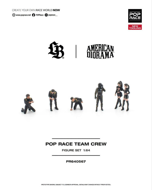 Pop Race 1:64 Pop Race Team Crew (6 Figures) #0567