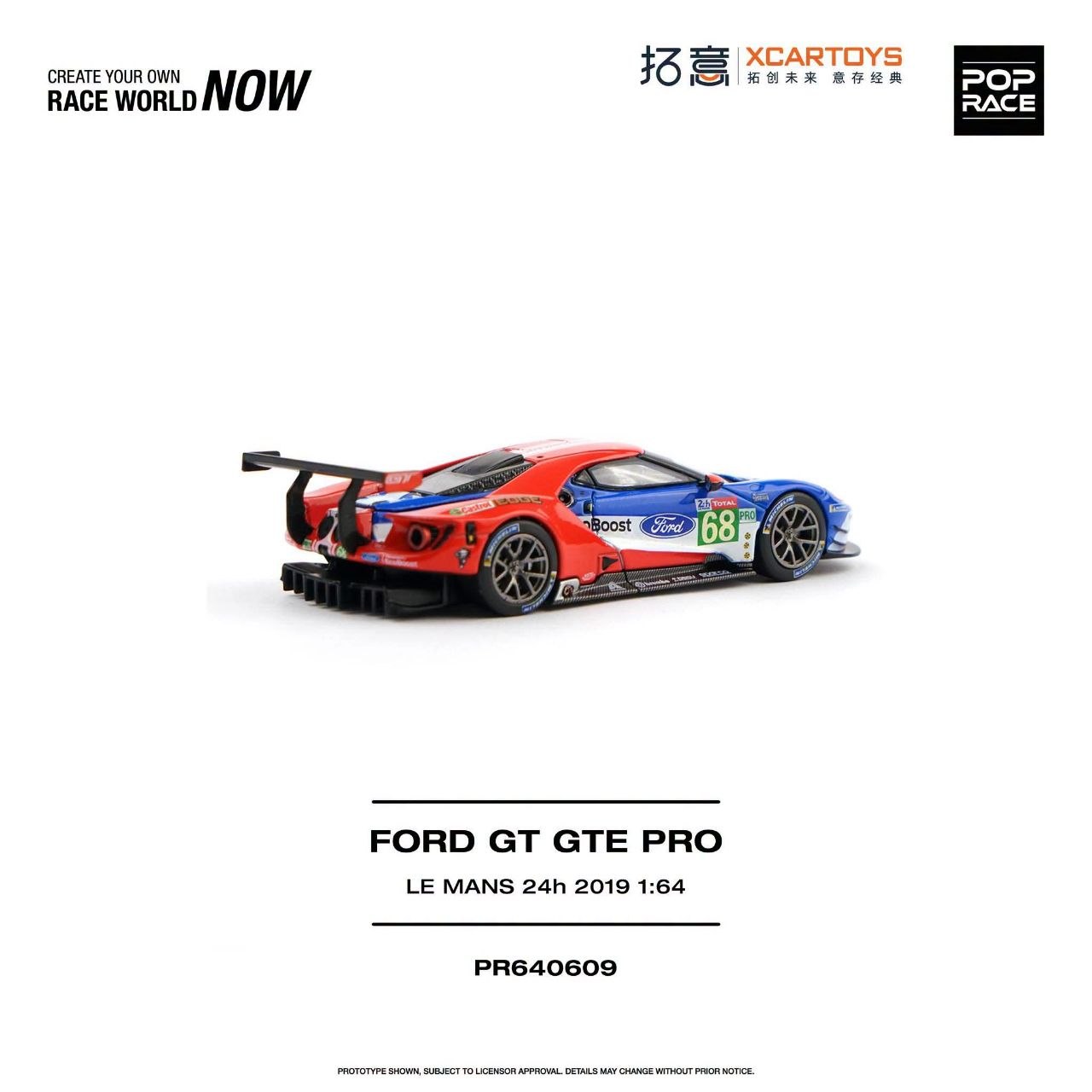 Pop Race 1:64 FORD GT GTE PRO LE MANS 24H 2019 #0609