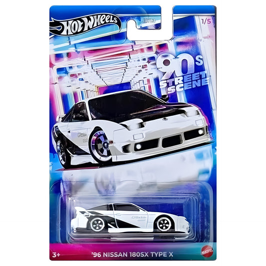 Hot Wheels 1:64 90s Street Scene '96 Nissan 180SX Type X 1/5 *CRACKED BLISTER*