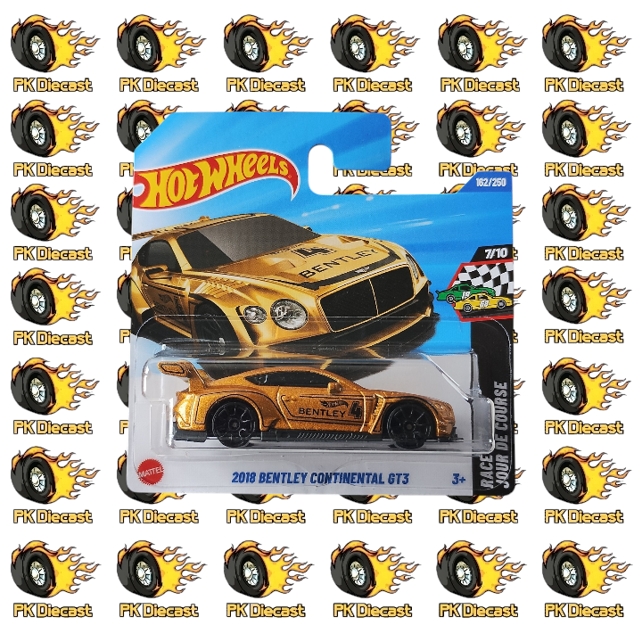 Hot Wheels 1:64 Mainline 2018 Bentley Continental GT3 162/250 Race Day Short Card