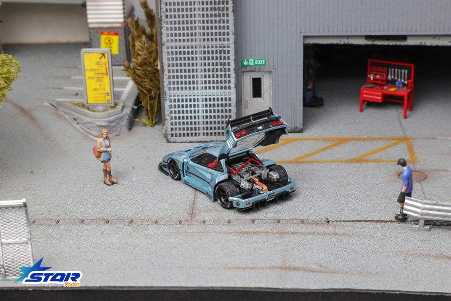 Star Model 1:64 Ferrari F40 LB-Works Wide-Body Modified Blue