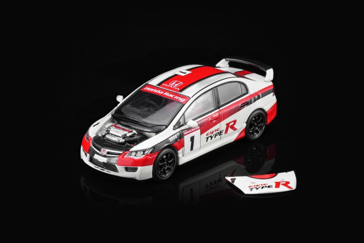 MotorHelix 1:64 2012 Honda Civic Type R (FD2) #1 Japan One Make Race White/Red