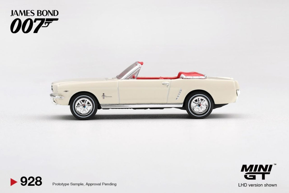 Mini GT 1:64 James Bond Ford Mustang convertible 1964  “Goldfinger” 928-007E