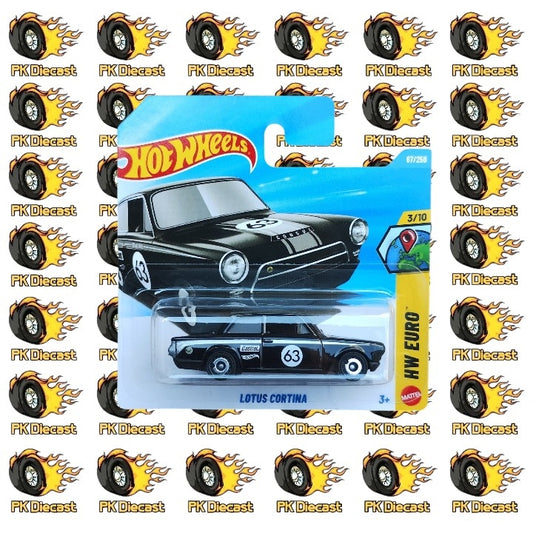 Hot Wheels 1:64 Lotus Cortina Black HW Euro 67/250 Short Card