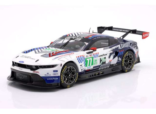 IXO Models 1:18 2025 Ford Mustang GT3 #77 Ben Barker/Bernardo Sousa/Ben Tuck 24h LeMans Proton Competition