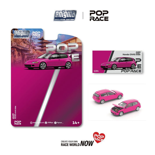 Pop Race 1:64 Honda Civic EG6 Pink *Enigma Exclusive*