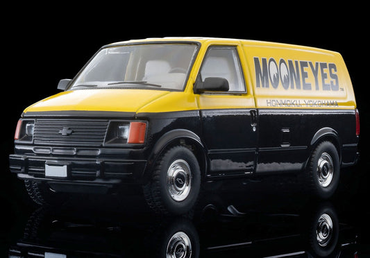 Tomica Limited Vintage 1:64 1994 Chevrolet Astro Van *MOONEYES* Black/Yellow