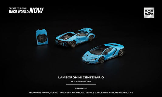 Pop Race 1:64 Lamborghini Centenario Blu Cepheus