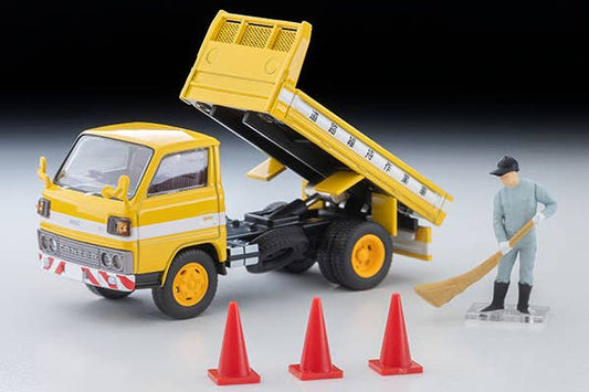 Tomica Limited Vintage 1:64 Mitsubishi Fuso Canter Dump Truck Road Maintenance Vehicle with Figure Yellow