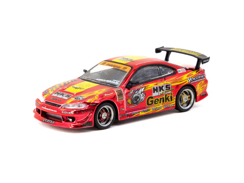 Tarmac Works 1:64 HKS Hiper Silvia RS-2, Red Chrome Tokyo Auto Salon 2025 Special Edition