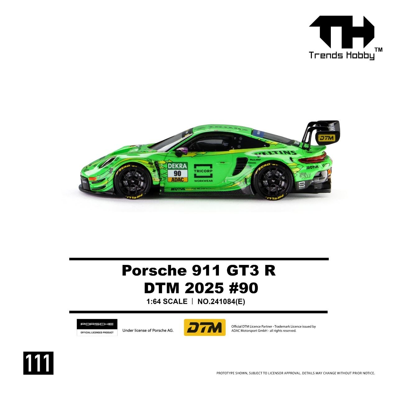 Trends Hobby 1:64 Porsche 911 GT3 R DTM 2025 #90 Green