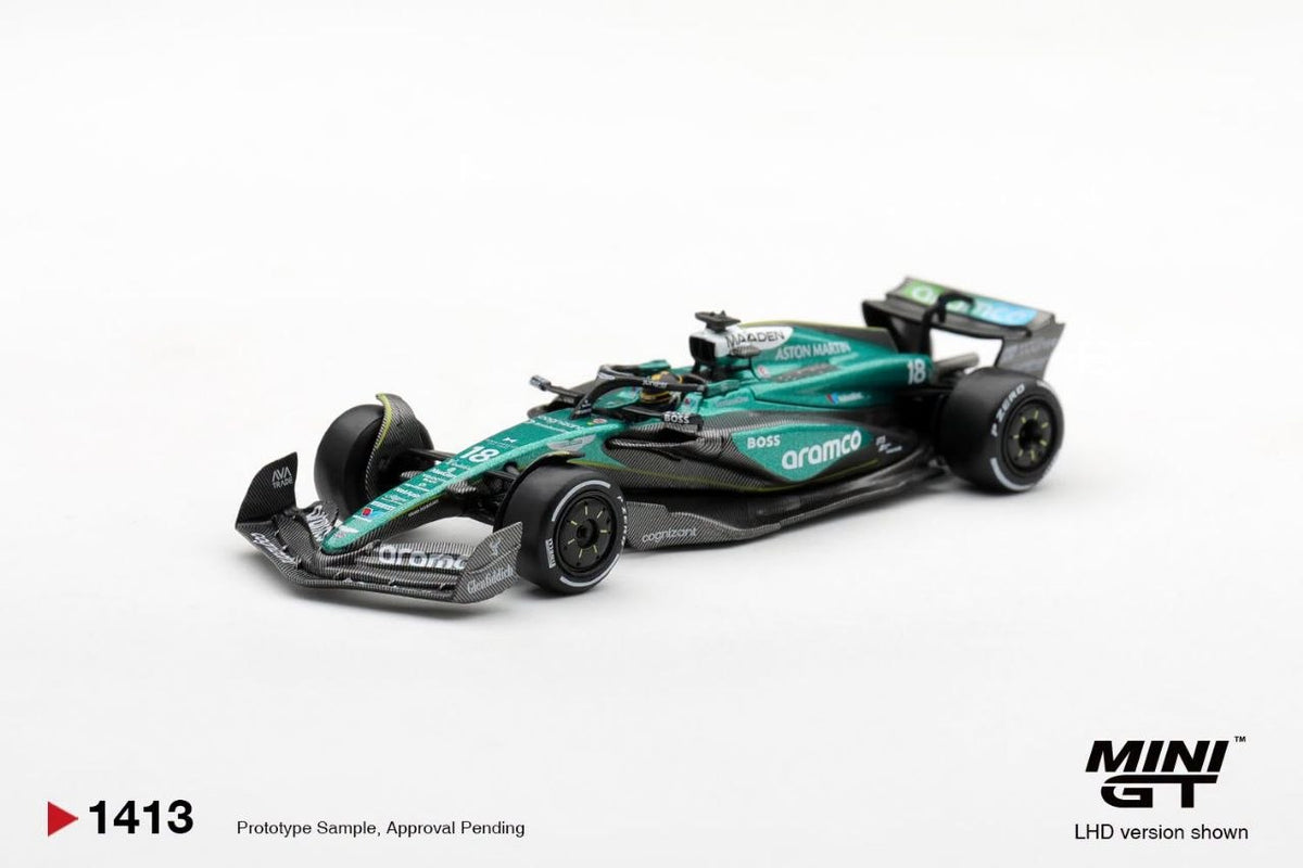 Mini GT 1:64 Aston Martin AMR24 #18 Lance Stroll 2024 F1 2024 Las Vegas GP #1413