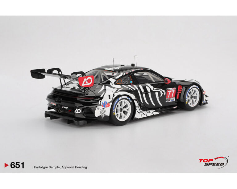 Top Speed 1:18 Porsche 911 GT3 R #77 AO Racing 2025 IMSA Petit Le Mans *Resin Model*