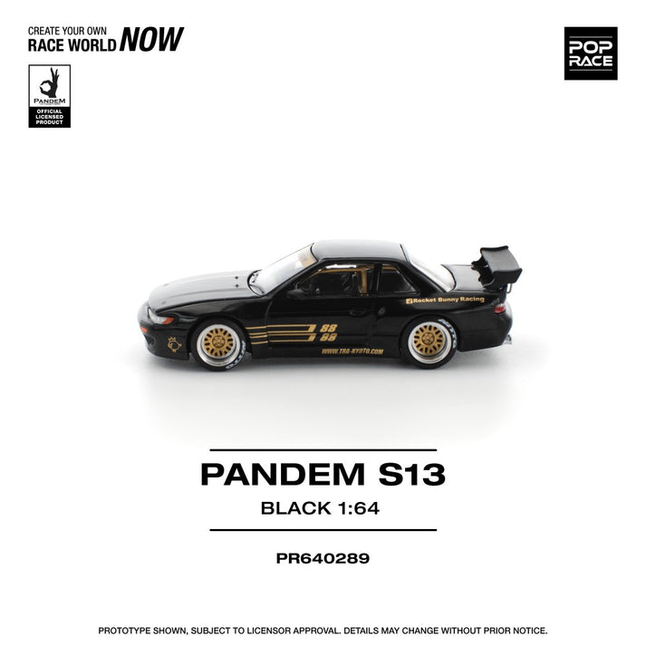 Pop Race 1:64 PANDEM SILVIA S13 Black PR640289