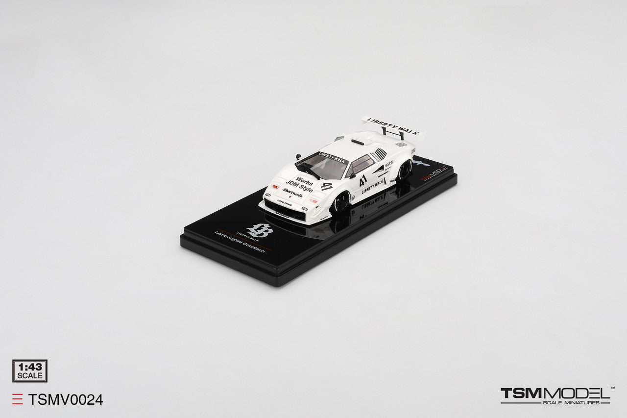 TSM True Scale Miniatures 1:43 Lamborghini Countach LB-WORKS White 2024 Tokyo Auto Salon TSMV0024