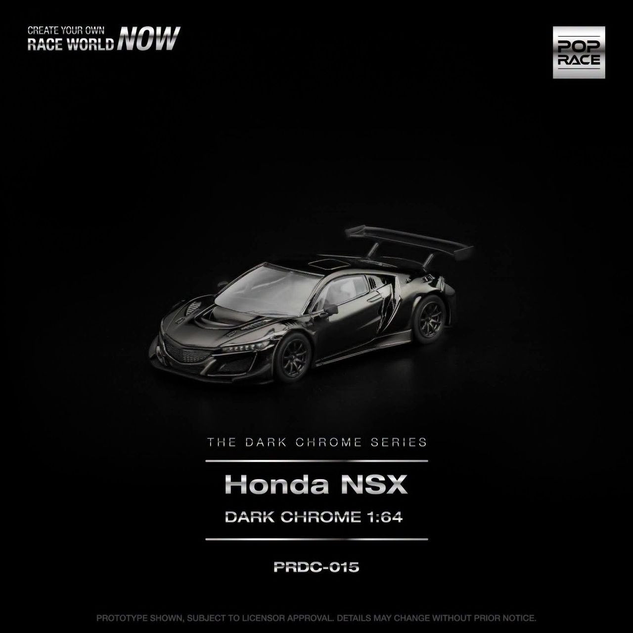Pop Race 1:64 Honda NSX GT3 EV022 Dark Chrome PRDC015