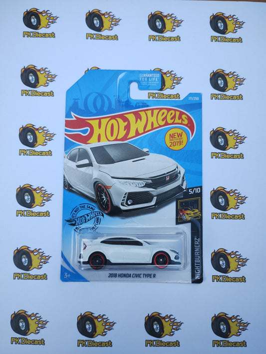 Hot Wheels 2018 Honda Civic Type R Nightburnerz Long Card