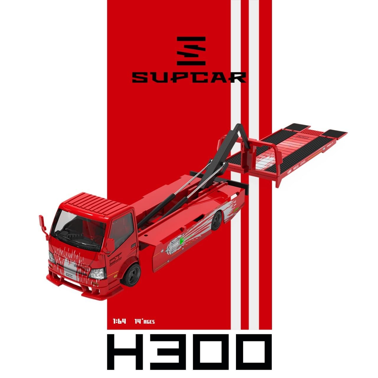 Supcar 1:64 Diecast H300 Tow Truck The Fast & The Furious Red Livery