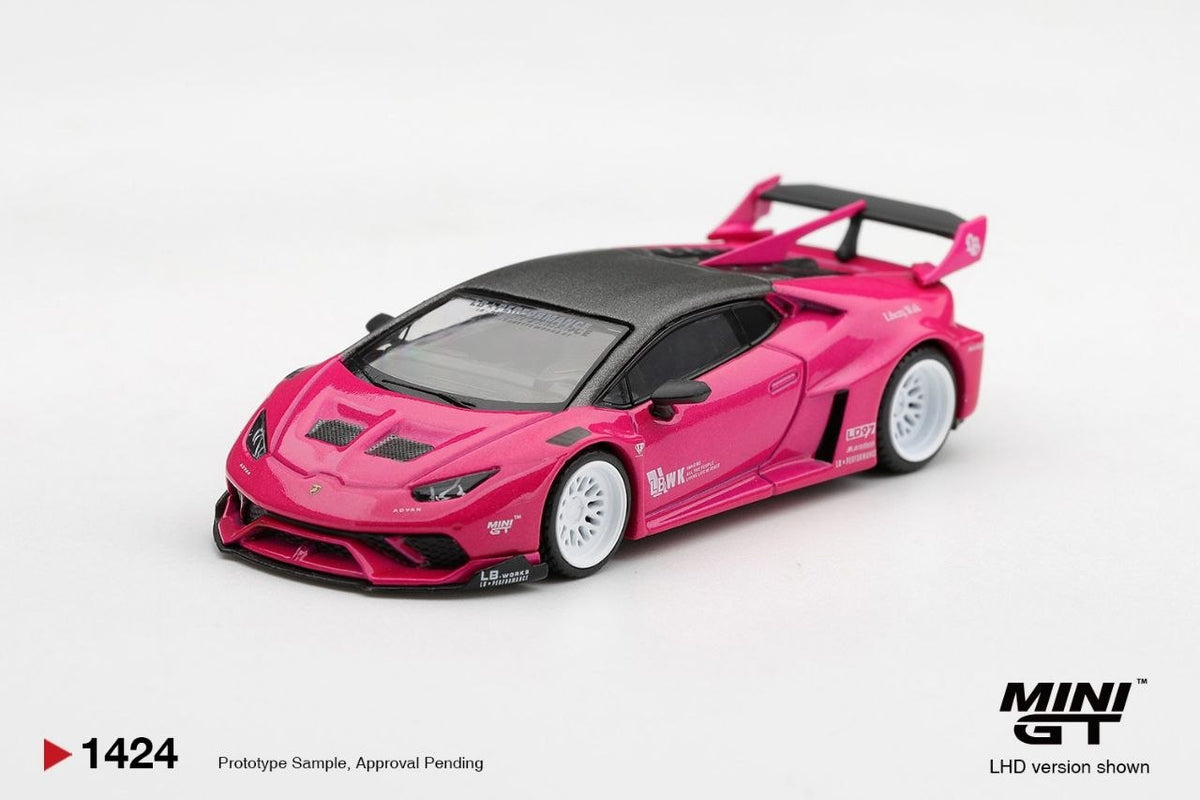 Mini GT 1:64 LB★WORKS Lamborghini Huracán GT Ruby Purple (LHD) #1424