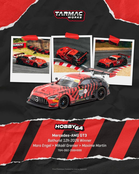Tarmac Works 1:64 Mercedes-AMG GT3 Bathurst 12h 2026 Winner Maro Engel/Mikaël Grenier/Maxime Martin