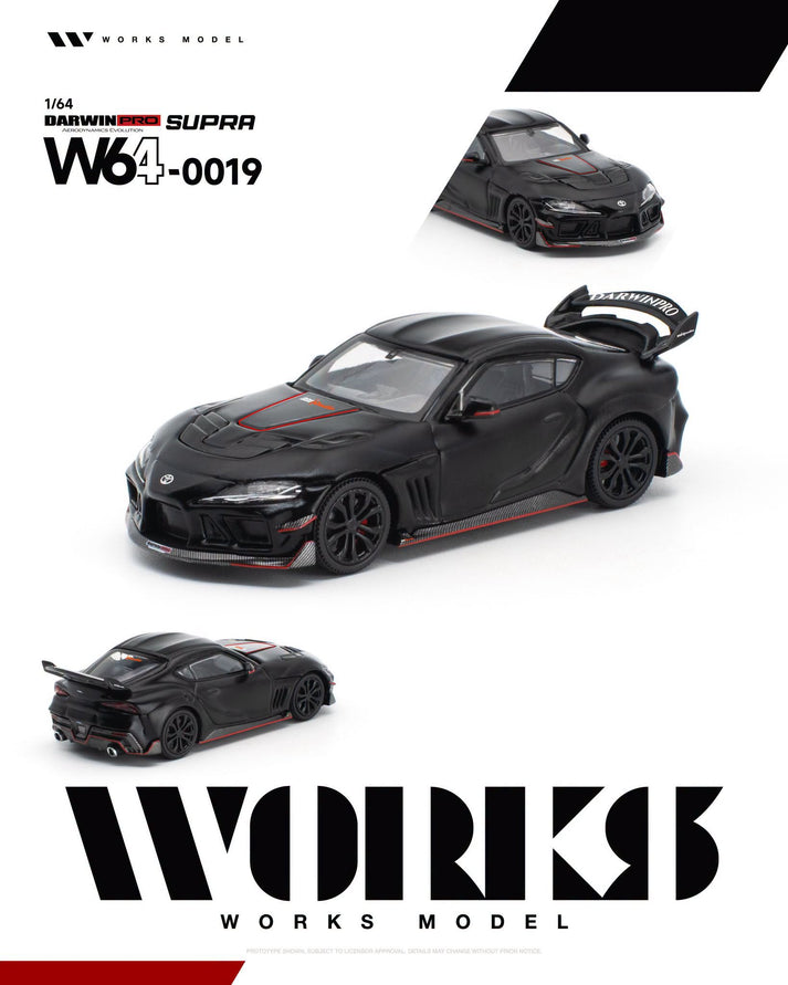 Works Model 1:64 Darwin Pro Supra Black #0019