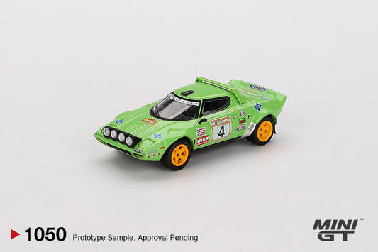 Mini GT 1:64 Lancia Stratos HF #4 1979 Spanish Rally Champion #1050