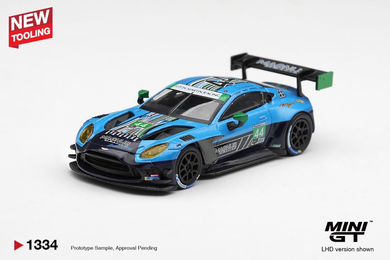 Mini GT 1:64 Aston Martin Vantage GT3 Evo #44 Magnus Racing 2025 IMSA Daytona 24 Hrs #1334