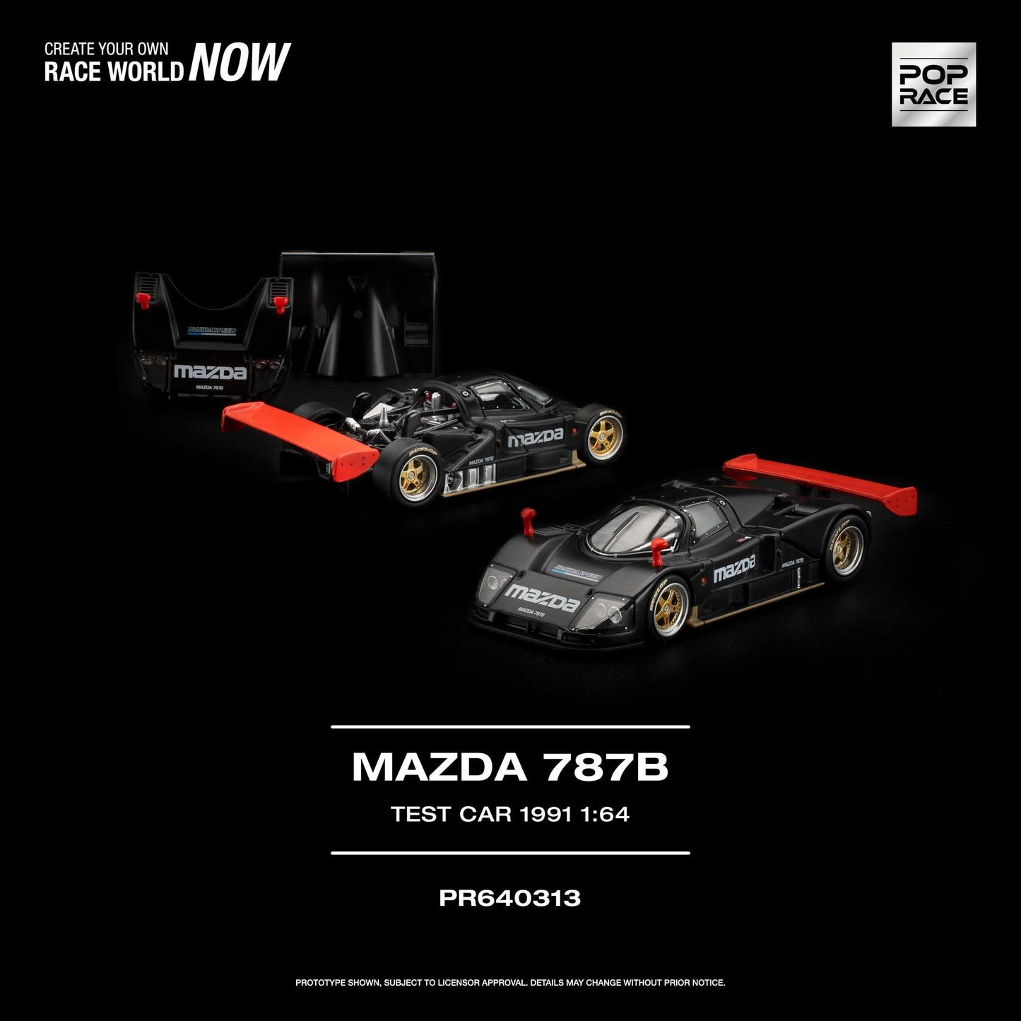 Pop Race 1:64 Mazda 787B 1991 Test Car PR640313