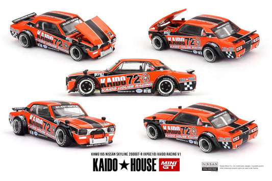 Kaido House x Mini GT 1:64 Nissan Skyline 2000GT-R (KPGC10) Kaido Racing V1 #195