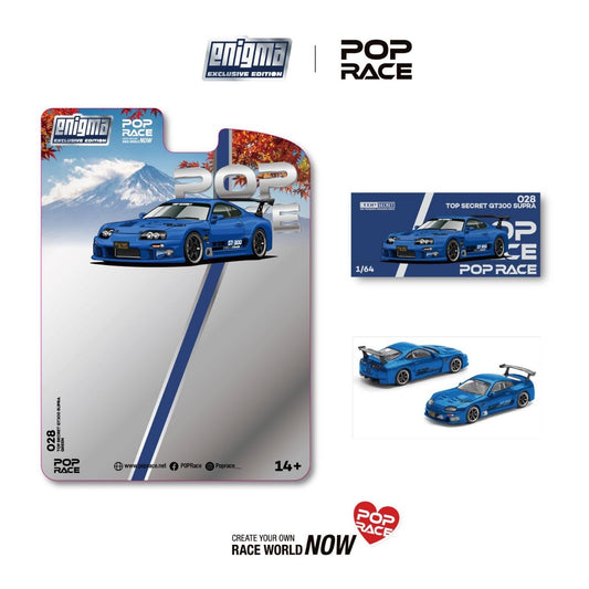 Pop Race 1:64 Top Secret Supra GT500 (A80) Blue *Enigma Exclusive*
