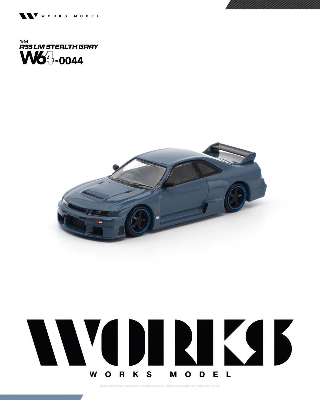 Works Model 1:64 R33 LM Stealth Grey