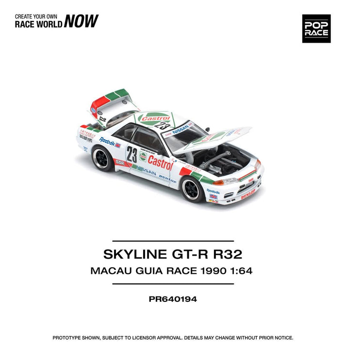 Pop Race 1:64 Nissan Skyline GT-R R32 #23 Macau Guia Race 1990 Winner PR640194