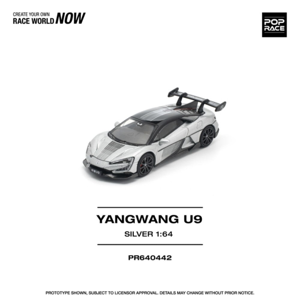 Pop Race 1:64 YANGWANG U9 Silver PR640442
